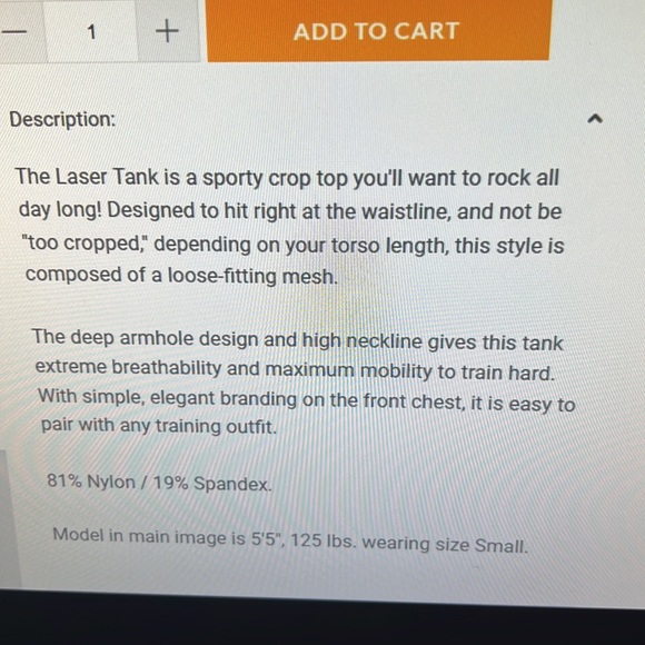 1st phorm laser sporty crop top - Picture 7 of 9